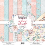 Набір паперу для скрапбукінгу Shabby baby girl Redesign 20x20см, ТМ Фабрика Декору