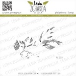 Акриловий штамп Lesia Zgharda Штриховка до гілочки з цвітом FL203