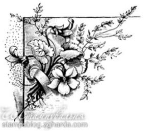 Акриловый штамп FL007 Цветы, размер 6,7 * 6,1 см