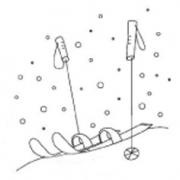 Акриловий штамп "Лижі"