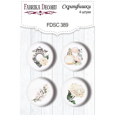 Набір скрап-фішок 4шт. Tenderness and love 389, ТМ Фабрика Декору