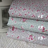 Хлопок, букетики на сером фоне, #3, 50х40см