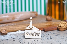 Чипборд від Вензелик - Тістечко 04, розмір: 36x50 мм