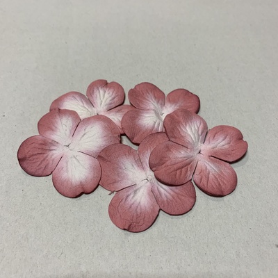 Гортензія, рожево-біла, діаметр 40 мм, 20 шт.