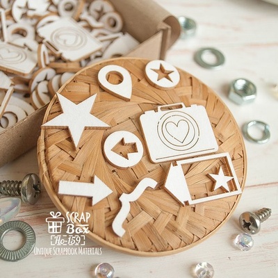 Чипборд ScrapBox - Коробка щастя Подорож Ho-159