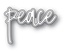 Ножі для вирубки від Memory Box - Peace Jotted Script