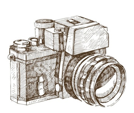 Акриловый штамп RE032 Фотокамера, размер 5,2 * 4 см