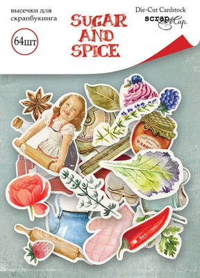 Набір висічок для замальовки Scrapmir - Sugar and Spice, 64шт.