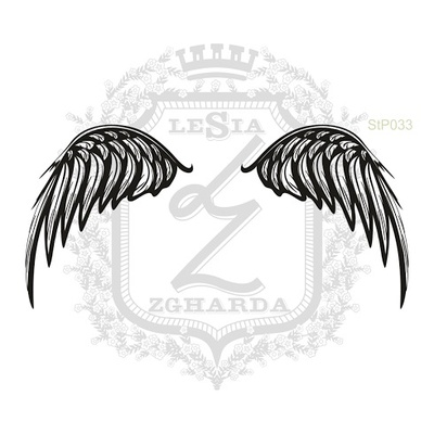 Акриловый штамп Lesia Zgharda StP033 Два крыла средние, набор из 2 штампов