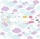 Набор односторонней скрапбумаги - Мятное лето, 13 листов, размер 30,5х30,5 см, плотность 190 гр\м2