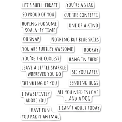 Штампи від Poppystamps - Whittle Everyday clear stamp set