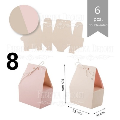 Набір паперових заготовок 004, ТМ Fabrika Dekoru, 6 штук, вибір кольору