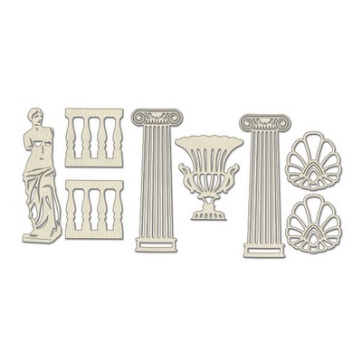 Набір чіпбордів Античний декор 674, 10x15см, колір молочний, ТМ Фабрика Декору