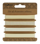 Набір декоративних стрічок від ScrapBerryʼs, ніжно-жувачі, 4 шт. за 1 м