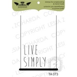 Акриловый штамп Lesia Zgharda TA073 Live simply, размер 3,5x5 см