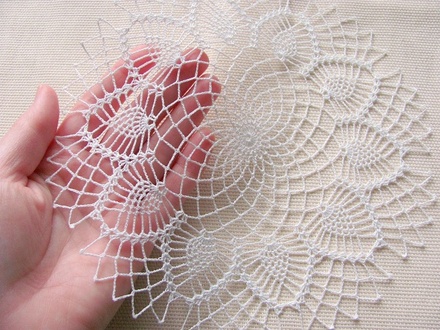 Затишний декор від LESHCHENKO - Вʼязана Серветка №63, 19,5см, 1шт.