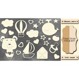 Чипборд Фабрика Декору - Sweet baby boy-2, цвет молочный, крафт