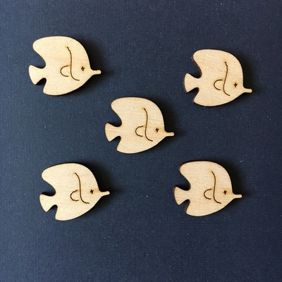 Деревʼяна фігурка WOOD-108 - рибка, 1 штука