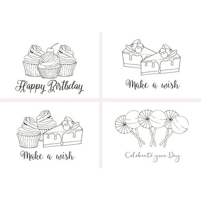 Набор открыток для раскрашивания аква чернилами, акварелью Candy shop, ТМ Фабрика Декору