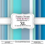 Набор скрапбумаги - Backgrounds 1 XL, 30,5x30,5 см, ТМ Фабрика Декора