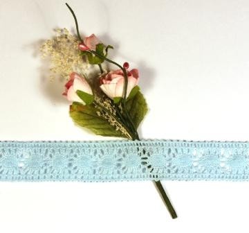 Тасьма мереживна від ScrapBerryʼs - блакитна, П/Е, 2см, 2 м