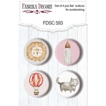 Набір скрап-фішок 4шт. Boho Baby Girl #593, ТМ Фабрика Декору