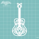 Чипборд от Вензелик - Гитара 01, размер: 42x93  мм