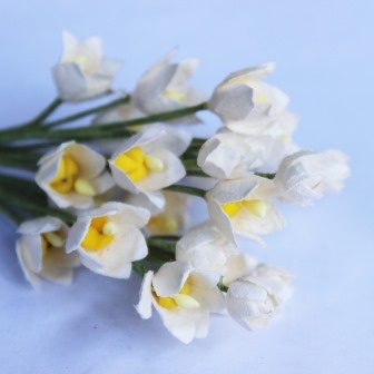 Конвалія, білий колір, 1,2см, 5шт.