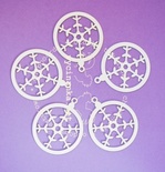 Чипборд від Wycianka - кульки з сніжинками, 5 дет.