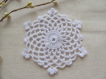 Уютный декор от LESHCHENKO-Вязаный круглый  ажурный мотив "Hole", 7см, 1шт.