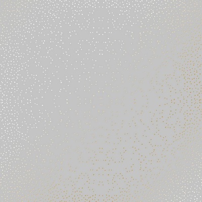 Лист односторонней бумаги с фольгированием Golden Mini Drops Gray, ТМ Фабрика Декора