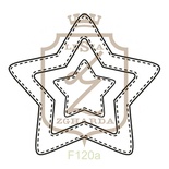 Набор акриловых штампов Lesia Zgharda F120a ЗІРОЧКИ ПРОШИТІ КОНТУР, 2 штуки, ширина 3.6 см.