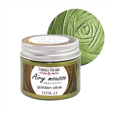 Мус металік, колір золота оливка, 50 мл, ТМ Фабрика Декору