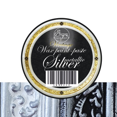 Фарба з ефектом патини - Silver metallic, 30 ml