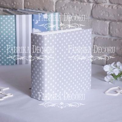 Заготовка для альбому в м'якій обкладинці Горошок на сірому, TM Fabrika Decoru