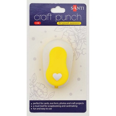 Дырокол фигурный, 1см Сердечко, ТМ Santi