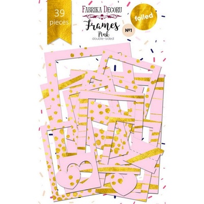 Набір рамок з фольгуванням №1 Pink 39шт., ТМ Фабрика Декору