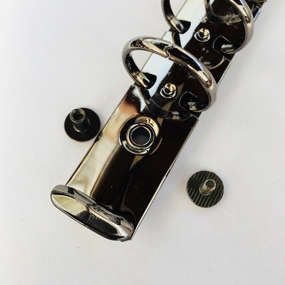 Кольцевой механизм А6 на 6 колец диаметром 20 мм, длина механизма - 175 мм, цвет черный, крепежи в наборе