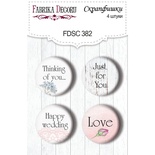 Набір скрап-фішок 4шт. Shabby love EN 382, ТМ Фабрика Декору