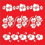 Трафарет - Мак бордюры, 18*18см