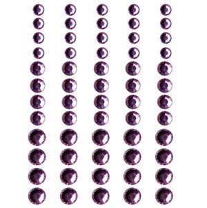 Половинки кристалів на клейовій основі Queen & Co - Rhinestones Pretty Pink, 60