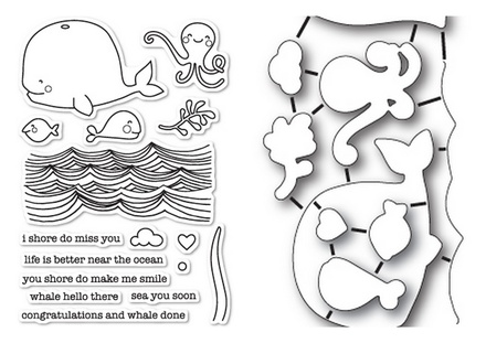 Набір ножів та штампів від Memory Box - Whale Hello There