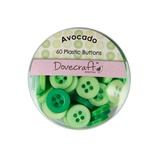 Набор пуговиц от Dovecraft - Avocado, 60 шт