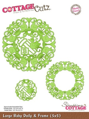 Ніж для вирубки CottageCutz Large Baby Doily & Frame, 12,5x12,5см