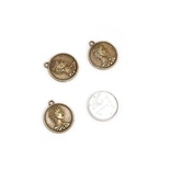 Металева підвіска від ScrapBerryʼs - Старовинна монета, 23x20мм, 1 шт.