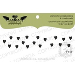 Акриловый штамп Lesia Zgharda F145 Сердечки, размер 7,6х1,4 см
