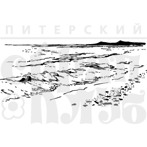 Акриловый штамп "Прибрежные волны"