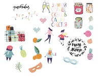 Набор высечек для скрапбукинга  от Polkadot - «Время чудес», 26 шт