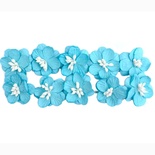 Цветы вишни из шелковичной бумаги, набор 10 шт., цвет бирюза