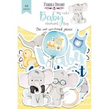 Набір висічок для скрапбукінгу, колекція My cute Baby elephant boy 44 шт., ТМ Фабрика Декору